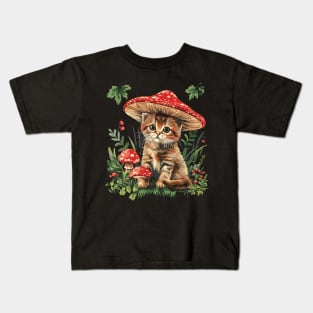 Cottagecore Aesthetic Cat Whispers Kids T-Shirt